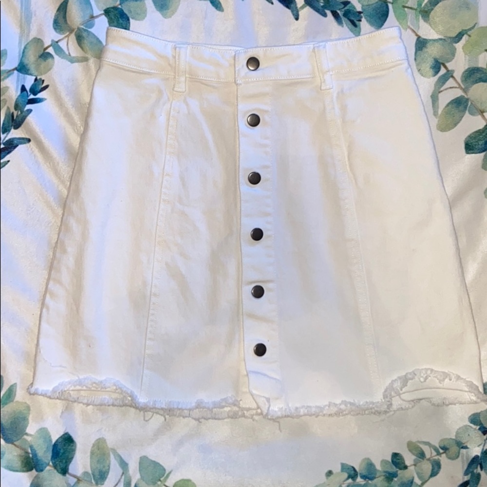 Harper Heritage White Jean Mini Skirt Size S